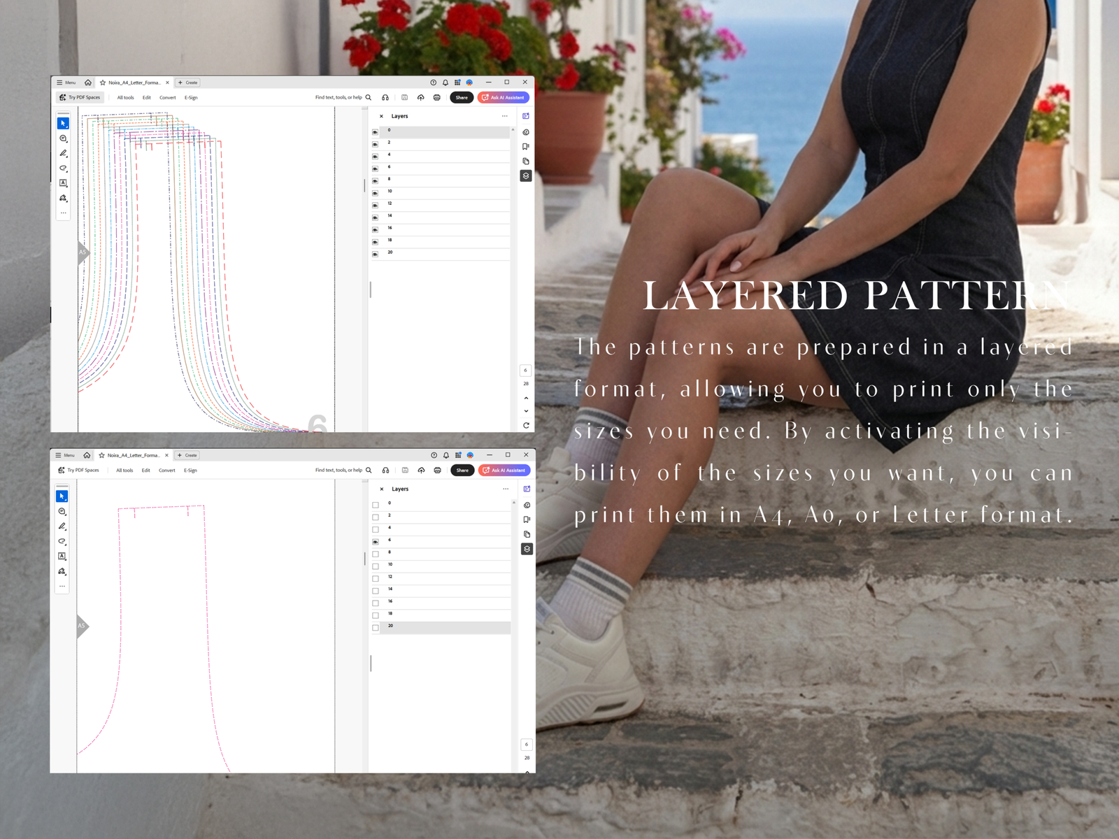 SORA Denim Dress | PDF Sewing Pattern A0 A4 Letter | Sizes 0–20 - Image 7